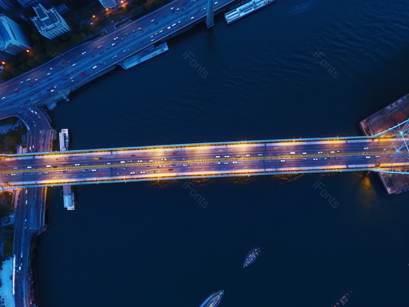 炫彩灯光的大桥夜景航拍,高清,摄影图,摄影图片,图片大全,摄影图免费下载